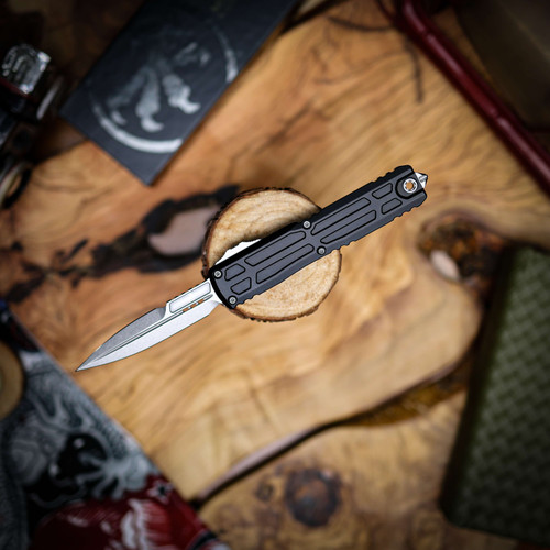 Microtech Ultratech EX-ZBP Bayonet Signature Series Stonewash Standard 1120EX-10S