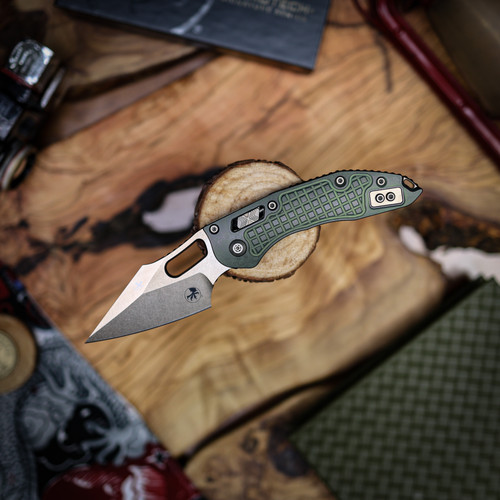 Stitch RAM-LOK Marfione Select Bronzed Stonewash Finish Antique Green Anodized Frag Pattern Titanium  Bronze Titanium Accent Bronzed Double Vapor Blast Stainless