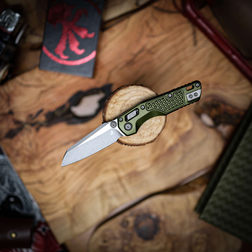 Microtech MSI Mini RAM-LOK Aocalyptic Standard Frag Aluminum OD Green 210M-10APFROD