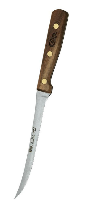 CASE HOUSEHOLD CUTLERY 5 1/2" TOMATO SLICER (SOLID WALNUT)