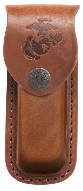 CASE USMC® BROWN LEATHER MEDIUM SHEATH