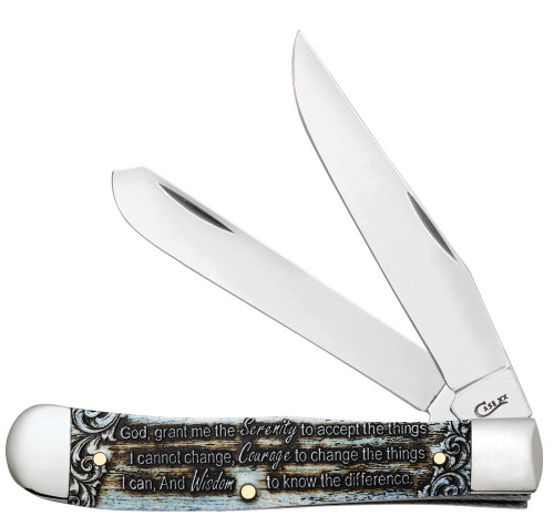 CASE SERENITY PRAYER SMOOTH NATURAL BONE TRAPPER
