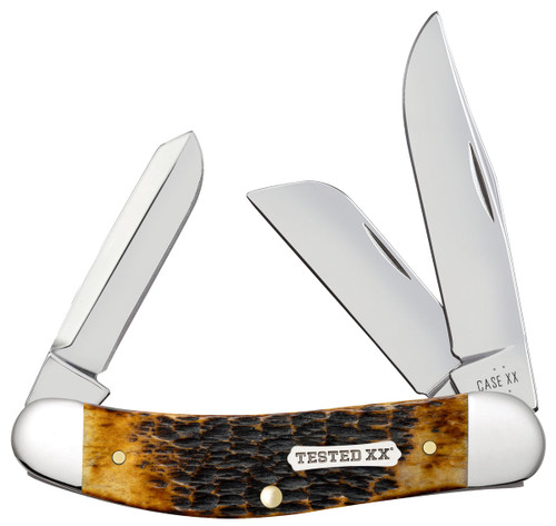 CASE ROGERS JIGGED BURNT AMBER BONE CS SOWBELLY