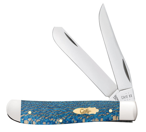 CASE SMOOTH BLUE SYCAMORE WOOD MINI TRAPPER