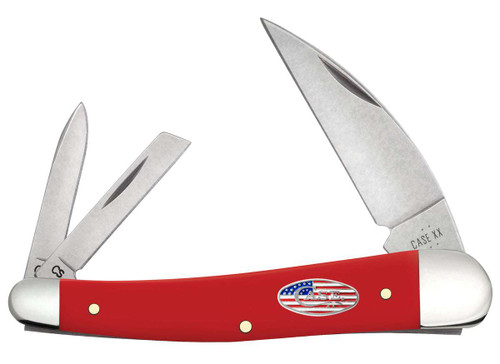 Case Smooth Red Synthetic American Workman CS Seahorse Whittler 73938