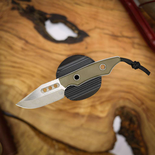 HERETIC KNIVES KOBOLD BOWIE BATTLEWORN STANDARD OD GREEN G10 HANDLE SCALES. H065-5A-OD-G10