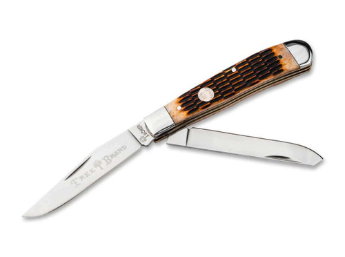 BOKER TREEBRAND TRAPPER AMBER JIGGED BONE
