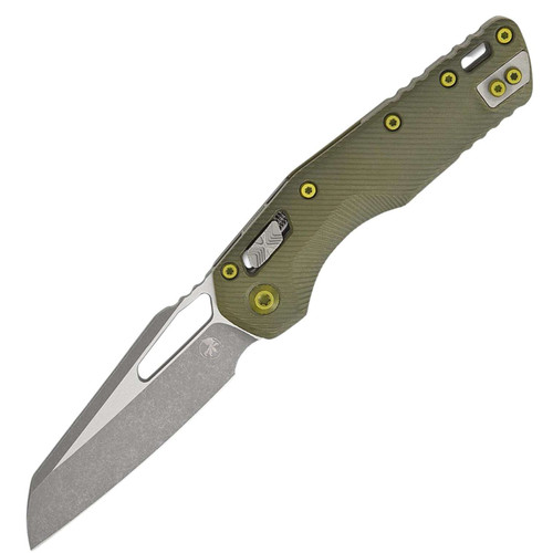 MICROTECH MSI S/E FLUTED DISTRESSED GRENADE GREEN APOCALYPTIC STANDARD 210-10FLDGG-U25