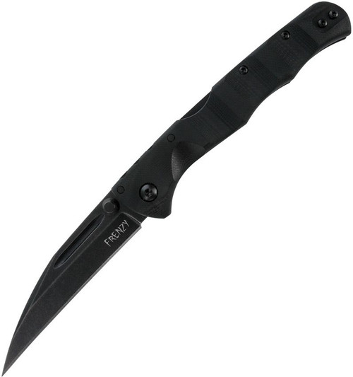COLD STEEL FRENZY II / 8" OVERALL / 3.5" SHEEPSFOOT BLADE / 3V STEEL / G10 HANDLE / TRI-AD LOCK / BLACKOUT
