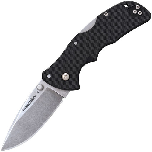 COLD STEEL MINI RECON 1 / SPEAR POINT / 7" OVERALL / 3" BLADE / 3MM THICK / 4" GRN HANDLE / AUS10A