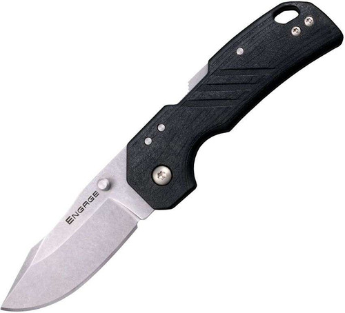 COLD STEEL ENGAGE / 2.5" CLIP POINT BLADE / 4116SS / STONEWASH FINISH / BLACK GFN HANDLE / BLISTER CS-FL-25DPLCZ