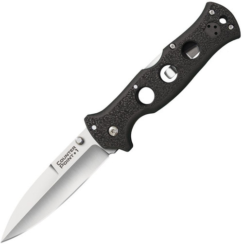 COLD STEEL COUNTER POINT I / 9" OVERALL / 4" BLADE / 3.5MM THICK / AUS10A / 5" BLACK GRIV-EX HANDLE