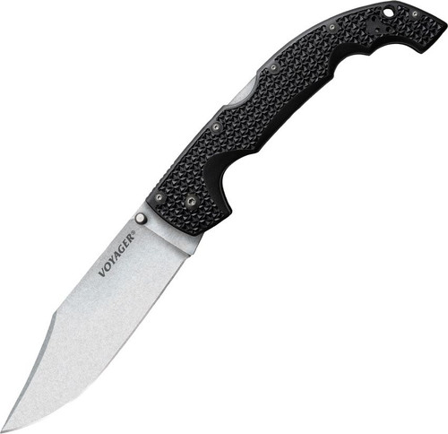COLD STEEL VOYAGER XL / 5.5" CLIP POINT BLADE / 12.25" OVERALL / 4MM THICK / AUS10A / 6.75" GRIV-EX HANDLE