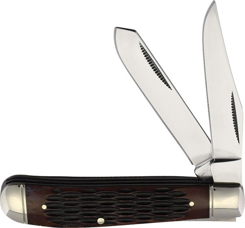 COLD STEEL MINI TRAPPER / 2.5" CLOSED / 2 BLADES (2.6" - 2.7") / 8CR13MOV STEEL / JIGGED BONE / BLISTER PACK