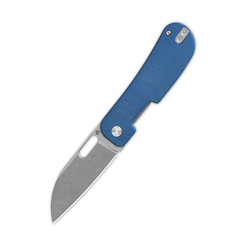 QSP Variant PE Sandvik 14C28N, stonewash, Handle: Blue micarta