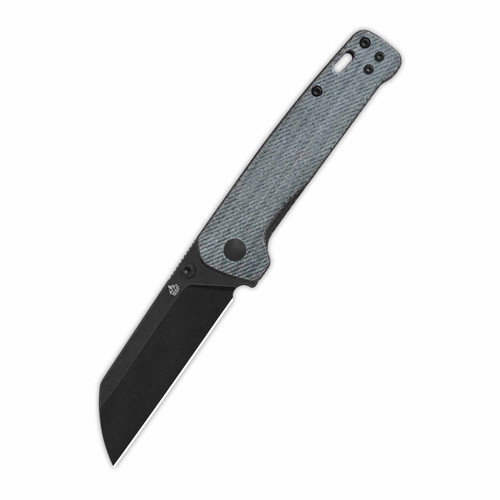 QSP Penguin V2 D2, black stonewash, Handle: Denim micarta QS130V2-B2