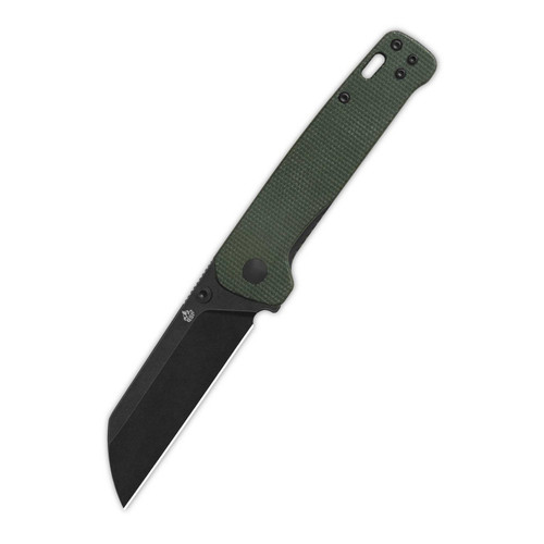 QSP Penguin V2 D2, black stonewash, Handle: Green micarta QS130V2-C2