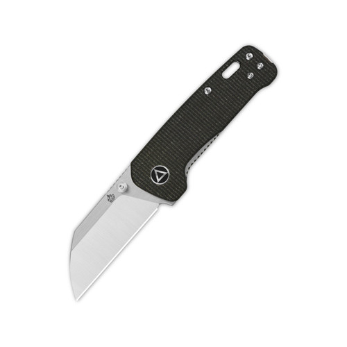 QSP Penguin Mini Sandvik 14C28N, 2 tone satin, Handle: Dark brown micarta QS130XS-A