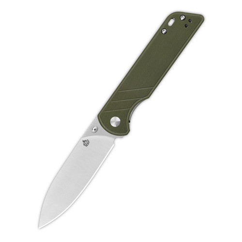 QSP Parrot V2 D2, satin, Handle: Green G10 QS102-B