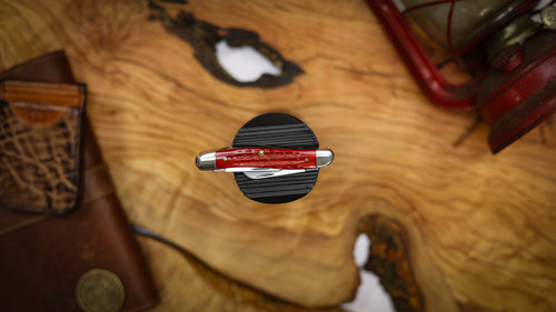 CASE POCKET WORN OLD RED BONE CORN COB JIG MEDIUM STOCKMAN