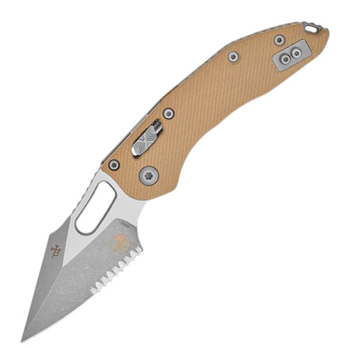 MICROTECH STITCH RAM-LOK APOC FLUTED G-10 TAN COVER PART SERR
