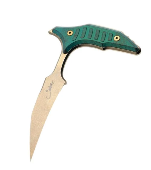 MICROTECH BEE MARFIONE SELECT BRONZED STONEWASH FINISH ANTIQUE GREEN TITANIUM BRONZE TITANIUM 218-13MS1