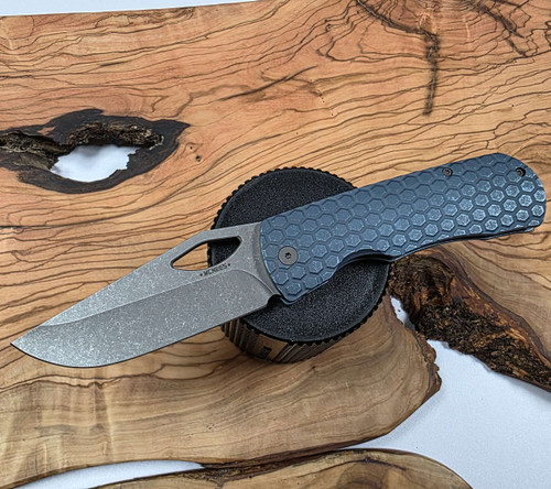 MCNEES KNIVES 3.75 DIXON HONEYCOMB (BLU-A), STONEWASH HARDWARE SIMS1T2378