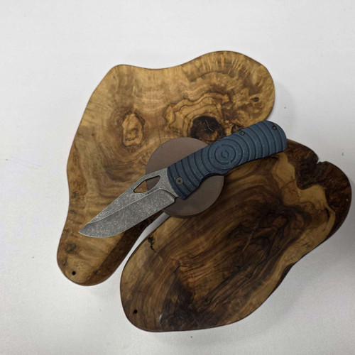 MCNEES KNIVES 3.75 DIXON SHOCKWAVE BLUE, STONEWASHED HARDWARE SIMS1T2425