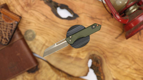 HERETIC KNIVES JINN AUTO BRONZE BLADE WITH OD GREEN H113-7A-GRN