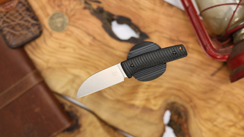 ASHER KNIVES LIL BUDDY S90V BLACK MILLED MICARTA