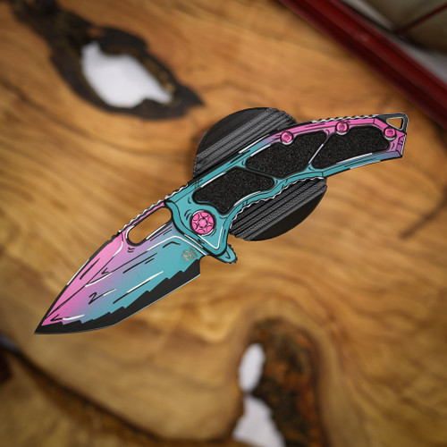 HERETIC KNIVES MEDUSA MANUAL TANTO CEL SHADE MIAMI VICE