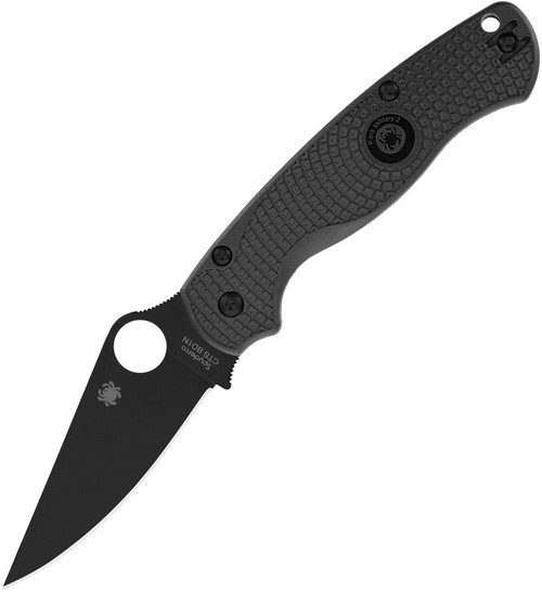 SPYDERCO MILITARY 2 LIGHTWEIGHT BLACK BLADE, PLAINEDGE