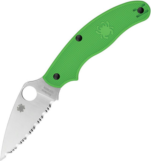 SPYDERCO UK PEN KNIFE SLIPIT SALT, GREEN LIGHTWEIGHT, LC200N, LEAF SPYDEREDGE
