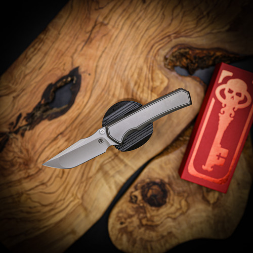 Chaves Knives Arison Street by Sam Tran - Red Label Magnetic Integral Stonewash Drop Point Knife
