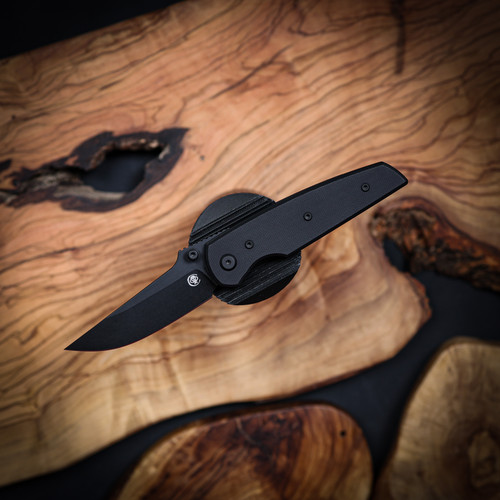 Chaves Knives Disciple  Street  Black  PVD  Linerlock Blue Label Black G-10 BL  PVD  Drop Point