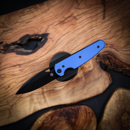 Chaves Knives Phase  229  Black  PVD  Linerlock Blue Label Blue G-10 BL  PVD  Drop Point