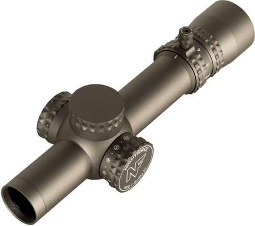 Nightforce NX8 1-8x24mm F1 ZeroStop .5 MOA Capped E/W PTL FC-MOA Dark Earth Riflescope C691 C691-NF