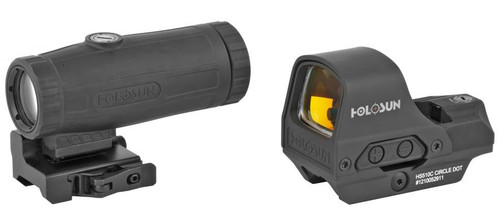 Holosun Technologies HS510C Open Reflex Circle Red Dot Sight and HM3X Magnifier Combo Pack, Hard Case 510C+HM3X HS510C/HM3X