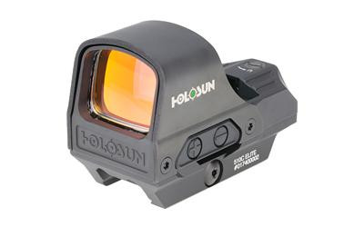 Holosun Technologies Open Reflex, Green 2 MOA Dot or 2 MOA Dot with 65 MOA Circle, Solar with Internal Battery, Quick Release Mount, AR Riser, Protective Hood, Black Finish HE510C-GR