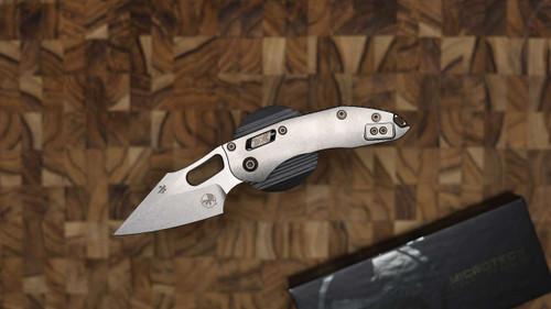 Microtech Stitch Ram Lok Stonewash Titanium with Flamed Ti Accent 169RL-10MS4