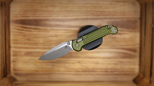 Microtech LUDT Ram-Lok Apocalyptic Standard Frag Aluminium OD Green