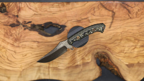 Dawson Knives Woodsman - Rainstorm / Arid Camo G10