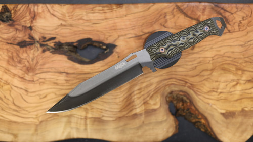 Dawson Knives Marauder XL - Hamon - Differential Heat Treat / Arid Camo G10 / 80CRV2