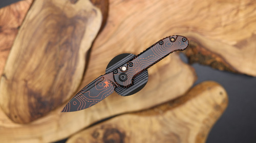 Microtech LUDT Gen III Tactical Knife - Signature Series Smooth Topographic Orange - Premium M390MK Steel