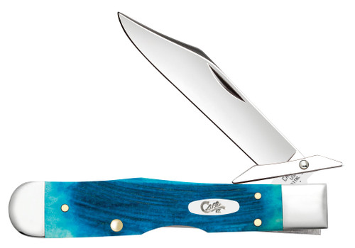 Case Caribbean Blue Bone Sawcut Jig Cheetah Cub (611 1/2L SS) 25578