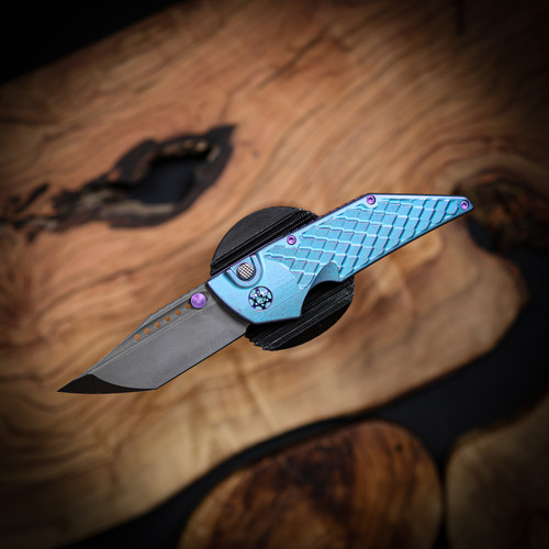 Hypercut Manufacturing Dharma Manual Folding Knife S45VN Steel – Premium Titanium Frame, Stunning Teal-Blue Finish, Lightweight & Durable