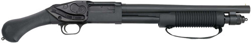 Mossberg 50638 590 Shockwave 12 Gauge Pump 3" 5+1 14.38" Matte Blued Heavy-Walled Barrel, Drilled & Tapped Matte Blued Stainless Steel Receiver, Black Raptor Birdshead Grip, Crimson Trace Lasersaddle TSW|109192