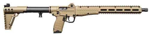Kel-Tec SUB2K10GLKTAN SUB2000 Gen3 10mm Auto 15+1 16.15" Black Threaded Barrel, Tan Picatinny Rail Receiver, M-LOK Handguard, Rotating Forend, 3 Position Adj Tan Polymer Stock, Glock 20 Grip TSW|180976