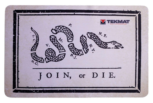 TekMat TEKR17JOIN Cleaning Mat Black/White Rubber 11"x17" Join or Die Snake TSW|117933