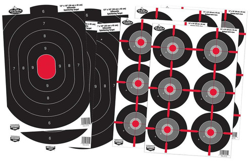 Birchwood Casey 35725 Dirty Bird Combo Pack Silhouette/Bullseye Paper Target 12" x 18" 8 Per Pkg TSW|136561